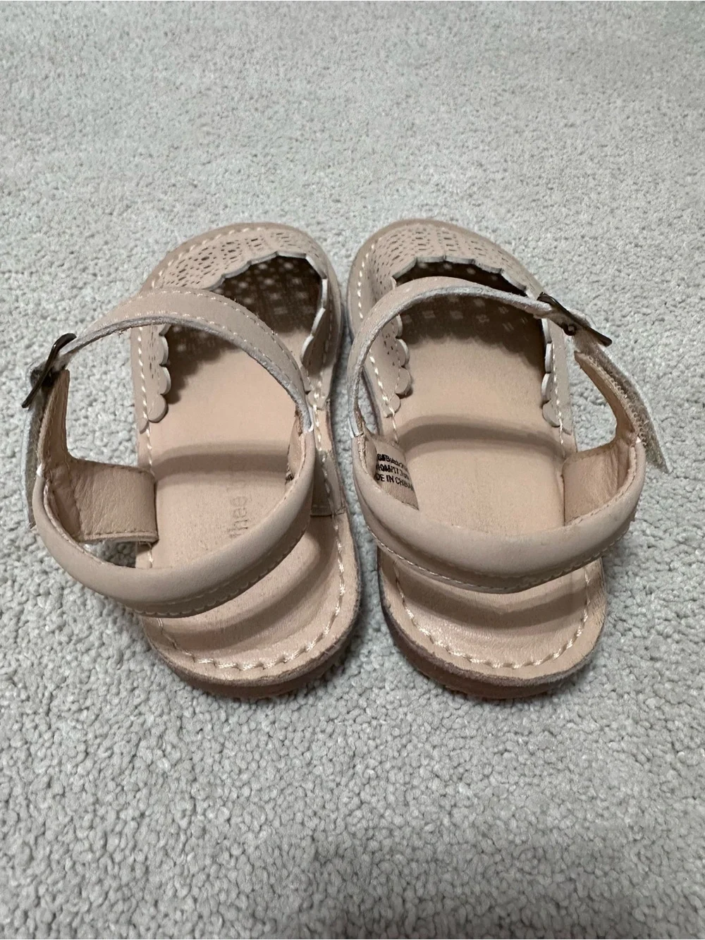 Aldo Girls' Scalloped Laser-Cut Sandals - Beige